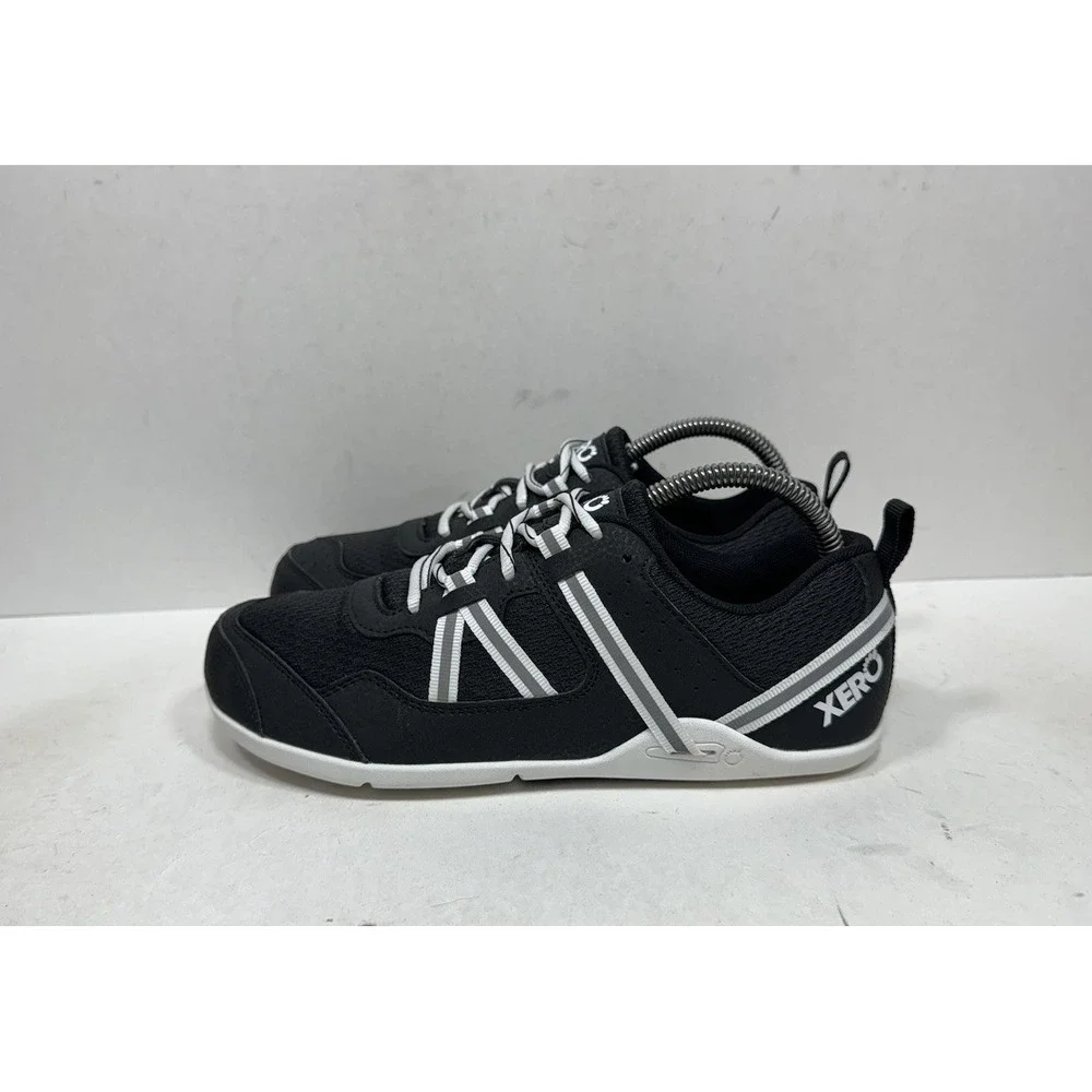 Xero Shoes Prio Women's Sneakers Size 8.5 Black White Zero Drop Minimalist Shoes